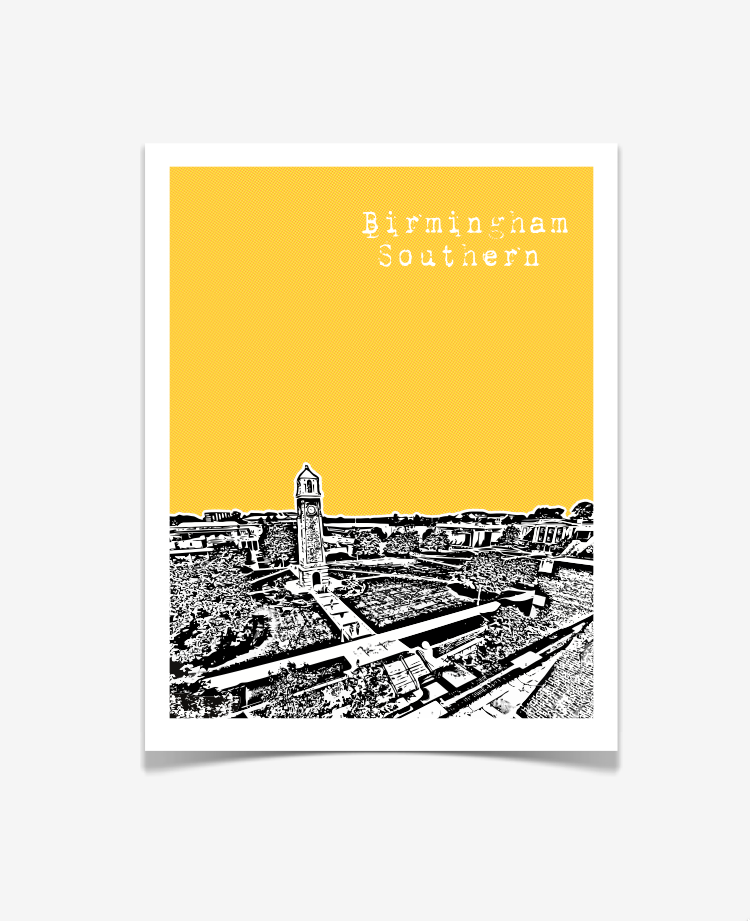 Birmingham Southern College Alabama Poster BirdAve