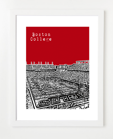 Boston College Eagles Skyline Art Print and Poster | By BirdAve Posters