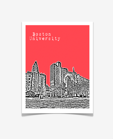 Boston University Massachusetts Poster - VERSION 1