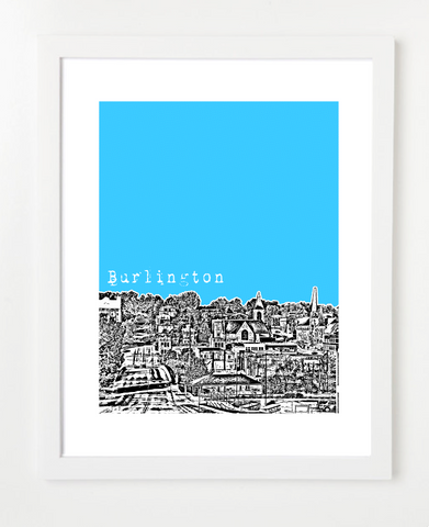 Burlington Iowa Skyline Art Print and Poster | By BirdAve Posters