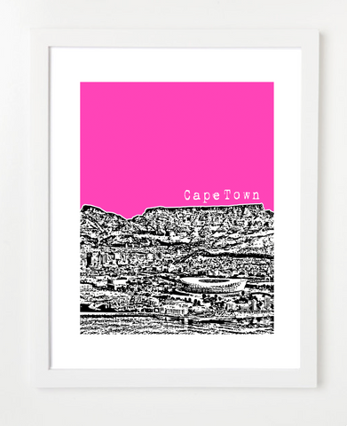 Cape Town South Africa VERSION 2 Posters and Skyline Art Prints | By BirdAve 