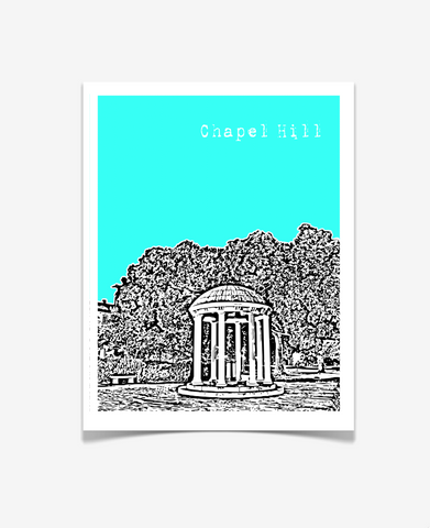 Chapel Hill North Carolina UNC Chapel Hill Poster VERSION 2