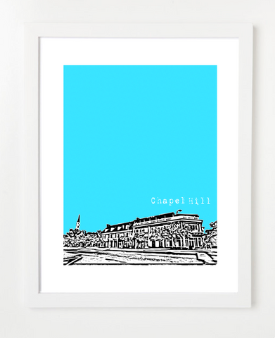 Chapel Hill North Carolina VERSION 1 Skyline Art Print and Poster | By BirdAve Posters