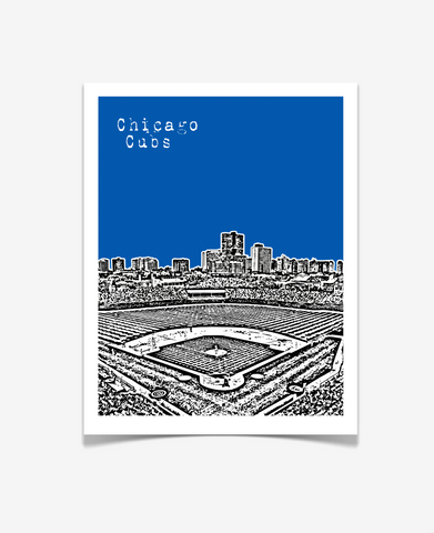 Chicago Cubs Wrigley Field Illinois Poster