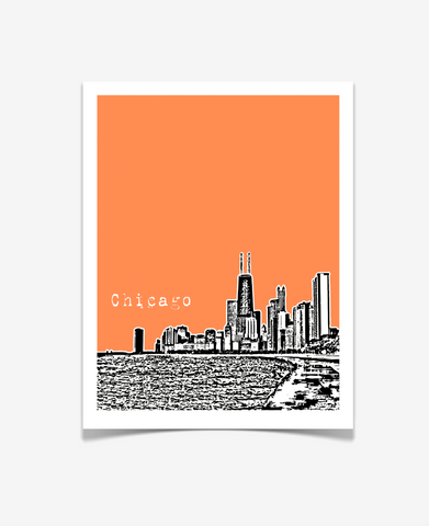 Chicago Illinois Poster VERSION 2