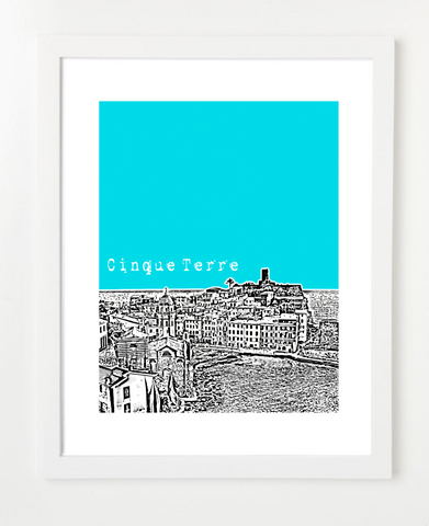 Cinque Terre Italy Europe Posters and Skyline Art Prints | By BirdAve 