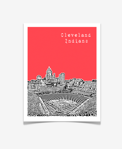 Cleveland Indians Progressive Field Ohio Poster