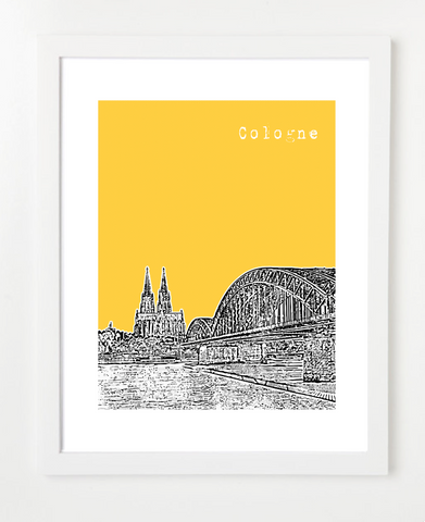 Cologne Germany Europe Posters and Skyline Art Prints | By BirdAve 