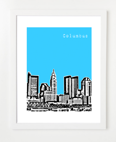Columbus Ohio Skyline Art Print and Poster | By BirdAve Posters