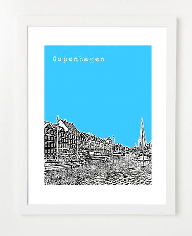 Copenhagen Denmark Europe Posters and Skyline Art Prints | By BirdAve 