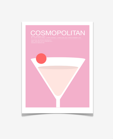 Cosmopolitan Poster - Cocktail Art Print