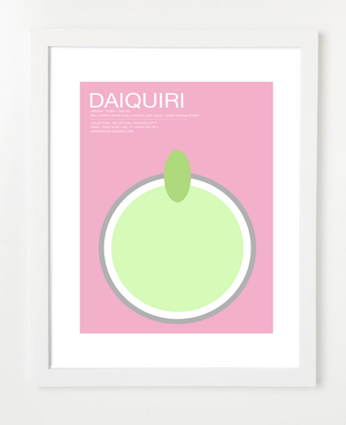 Daiquiri Poster - Strawberry Daiquiri Cocktail Art Print