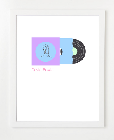 David Bowie Album Art Print - Music Poster -