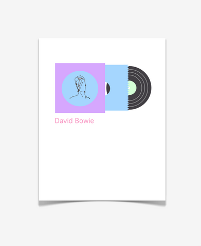 David Bowie Album Art Print - Music Poster -