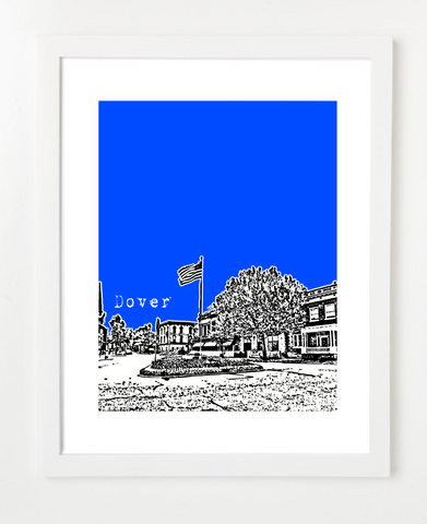 Dover Delaware USA Skyline Art Print and Poster | By BirdAve Posters