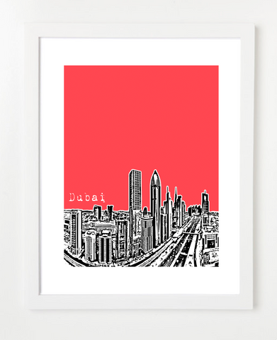Dubai United Arab Emirates Middle East Posters and Skyline Art Prints | By BirdAve 