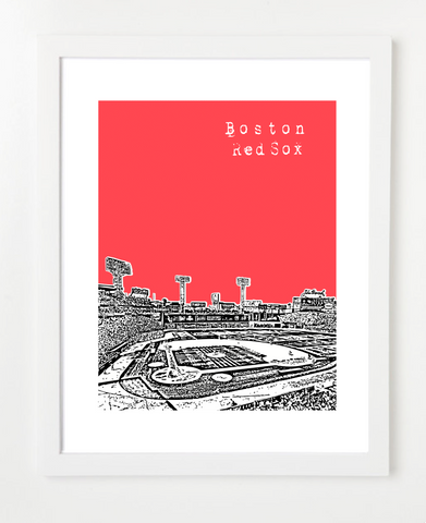Boston Red Sox Skyline Art Print and Poster Fenway| By BirdAve Posters