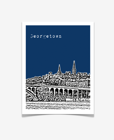 Georgetown University Hoyas Washington Poster