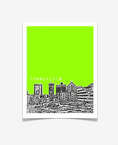 Greenville South Carolina Poster VERSION 2