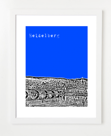Heidelberg Germany Europe Posters and Skyline Art Prints | By BirdAve 