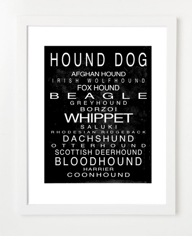 Hound Dog Art Print - Pet Poster