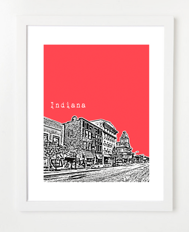 Indiana Pennsylvania Skyline Art Print and Poster | By BirdAve