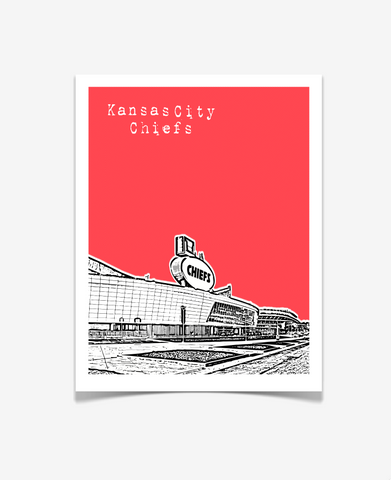 Kansas City Chiefs Arrowhead Stadium Missouri Poster