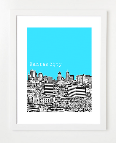 Kansas City Missouri Skyline Art Print and Poster | By BirdAve Posters