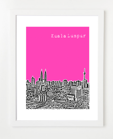 Kuala Lumpur Malaysia Asia Posters and Skyline Art Prints | By BirdAve 