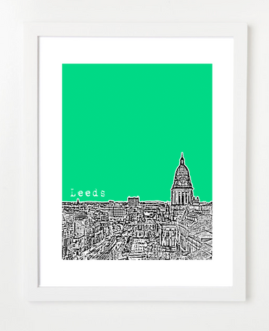Leeds England Europe Posters and Skyline Art Prints | By BirdAve 