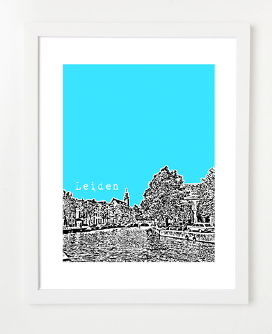 Leiden Netherlands Europe Posters and Skyline Art Prints | By BirdAve 