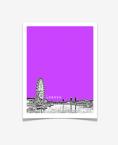 London Eye England Europe Poster VERSION 2