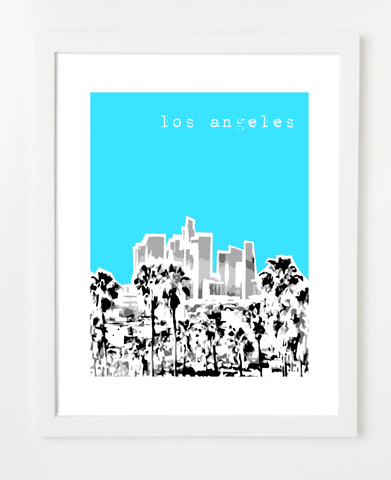 Los Angeles California VERSION 1 Skyline Art Print and Poster | By BirdAve Posters