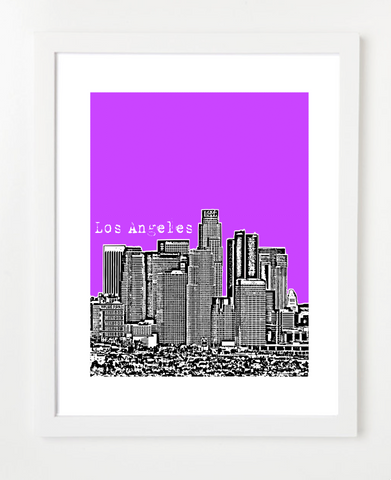Los Angeles California USA VERSION 3 Skyline Art Print and Poster | By BirdAve Posters
