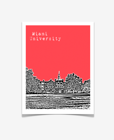 Miami University Ohio MacCracken Hall Poster
