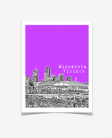 Minnesota Vikings Humphrey Metrodome Poster