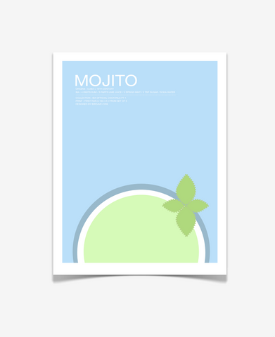 Mojito Art Print - Cocktail Art for the Kitchen - Lifestyle