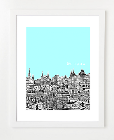Moscow Russia Europe VERSION 1s and Skyline Art Prints | By BirdAve 