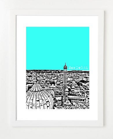 New Delhi India Asia Posters and Skyline Art Prints | By BirdAve 