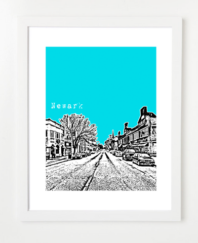 Newark Delaware USA Skyline Art Print and Poster | By BirdAve Posters