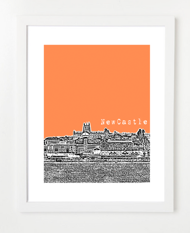 Newcastle Australia Posterss and Skyline Art Prints | By BirdAve 