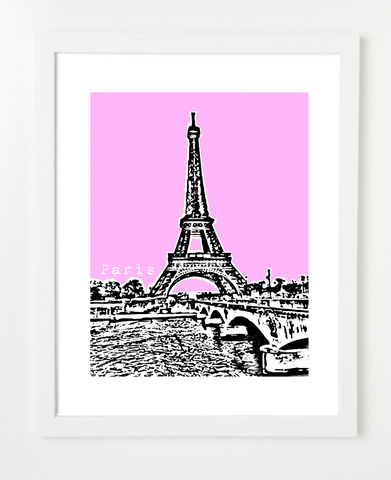 Paris France Eiffel Tower Europe Posters and Skyline Art Prints | By BirdAve 