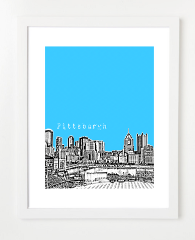 Pittsburgh Pennsylvania Skyline Art Print and Poster | By BirdAve Posters