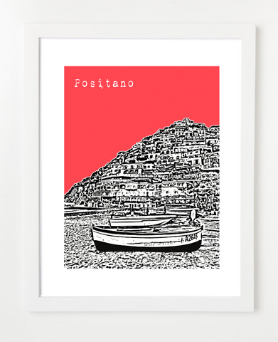 Positano Italy Europe Posters and Skyline Art Prints | By BirdAve 