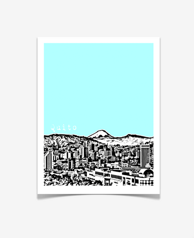 Quito Skyline Latin America Posters VERSION 1