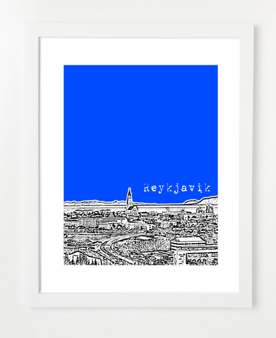 Reykjavik Iceland Europe Posters and Skyline Art Prints | By BirdAve 