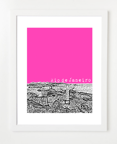 Rio de Janeiro Brazil Latin America VERSION 1 Posters and Skyline Art Prints | By BirdAve 