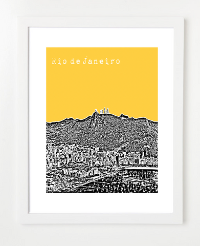 Rio de Janeiro Brazil Latin America Posters and Skyline Art Prints | By BirdAve 