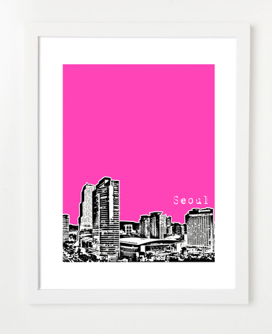 Seoul South Korea Asia Posters and Skyline Art Prints | By BirdAve 