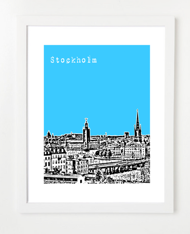 Stockholm Sweden Europe Posters and Skyline Art Prints | By BirdAve 